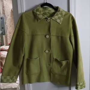 Unique green coat made in Russia